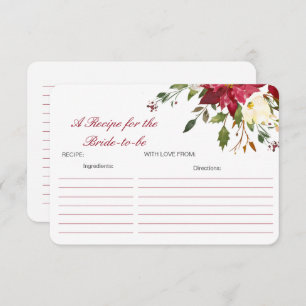 Editable A Recipe for the Bride-to-be Card