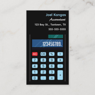Editable Accountant Calculator  Business Card