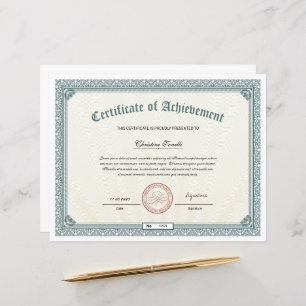 Editable Achievement Certificate Template 