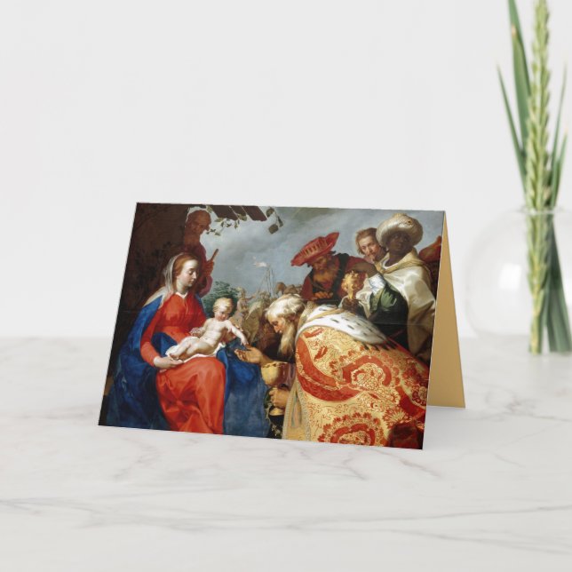 Editable Adoration of the Magi Christmas Card (Front)