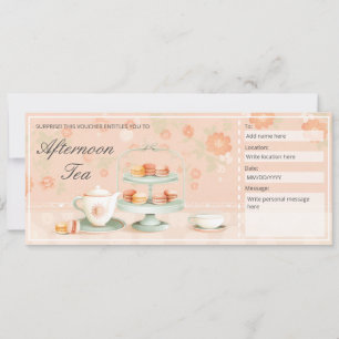 Editable Afternoon Tea Gift Certificate Template