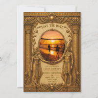 Editable Ancient Egyptian Save the Date Template