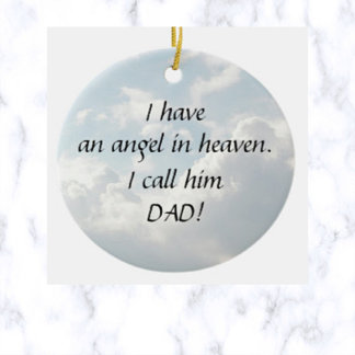 Editable Angel in Heaven Ceramic Ornament