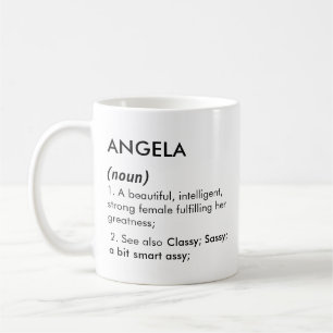 Editable Angela name definition, custom name Coffee Mug