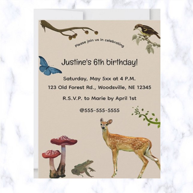 Editable Animals in the Forest Invitation (Creator Uploaded)