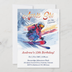 Editable Après Ski Birthday Party Template 