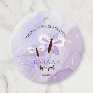 Editable Aqeeqah Islamic Baby Girl Favour Tags