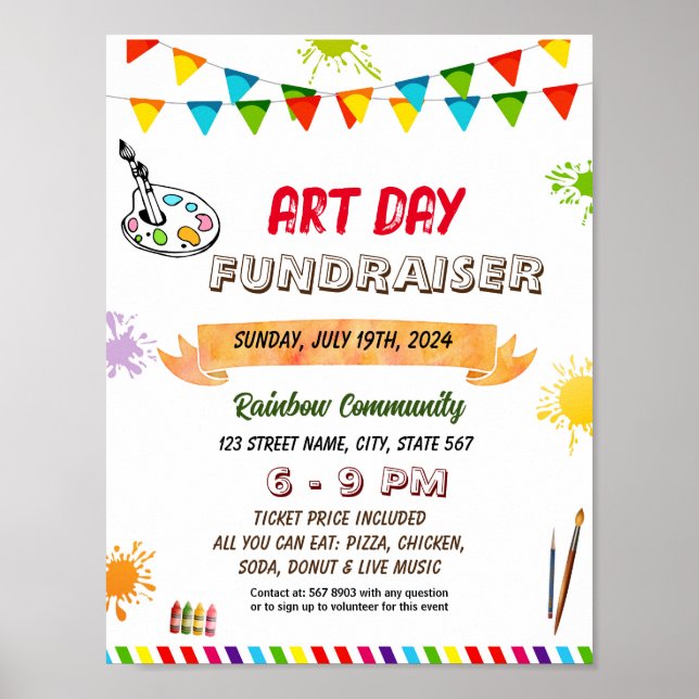 Editable Art fair flyer Poster (Front)