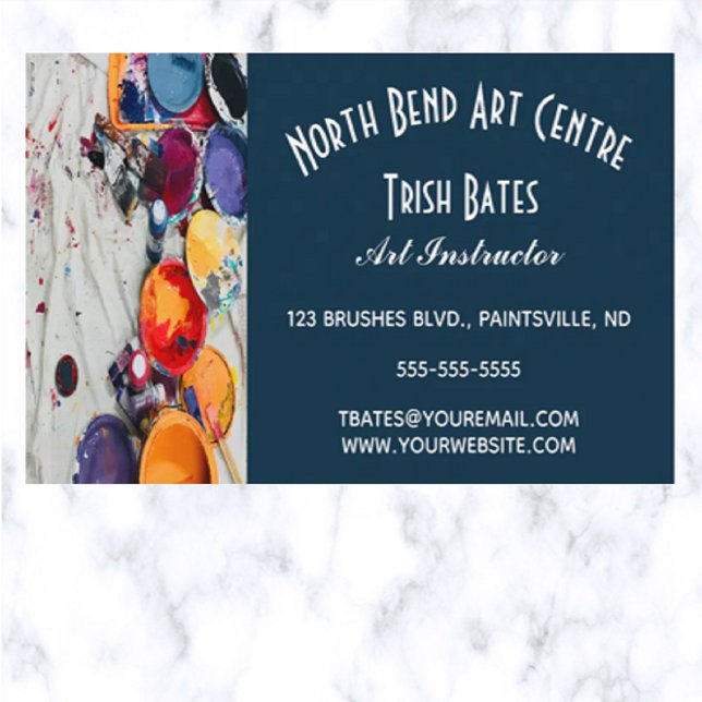 Editable Art Instructor Business Card (Creator Uploaded)