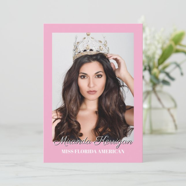 Editable Autograph Card Prints - Light Background (Standing Front)