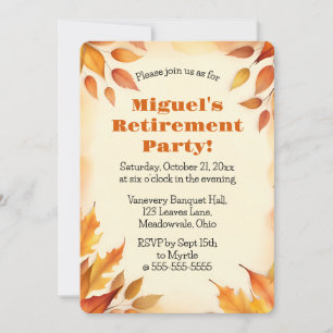 Editable Autumn Leaves Invitation