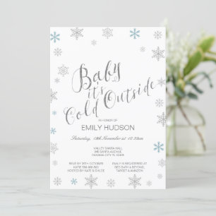 Editable Baby It's Cold Outside Baby Shower  Invit Invitation