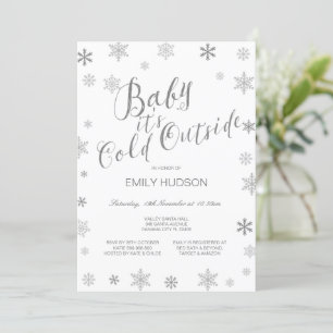 Editable Baby It's Cold Outside Baby Shower  Invitation