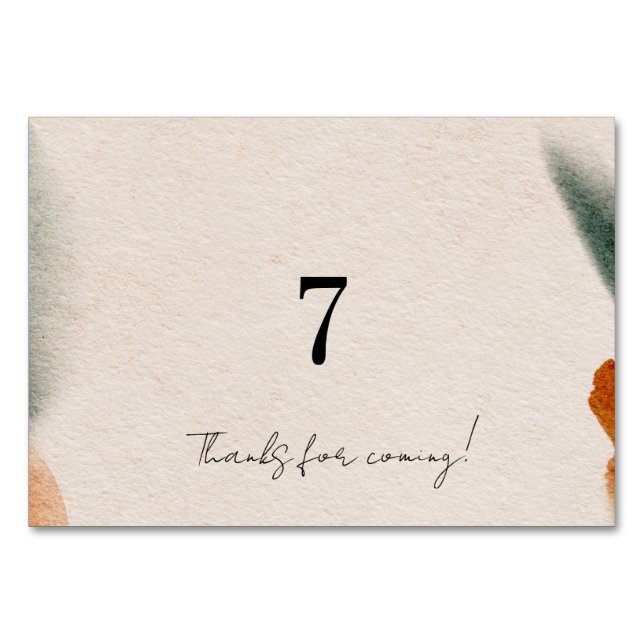 Editable Baby Shower Table Numbers | Minimalist Pa (Back)