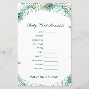 Editable Baby Word Scramble with Answer