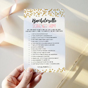 Editable Bachelorette Scavenger Hunt game