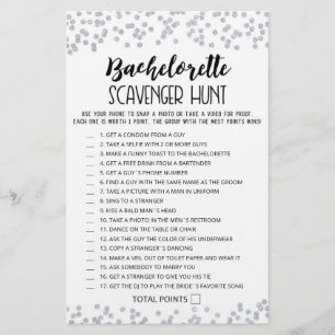 Editable Bachelorette Scavenger Hunt game