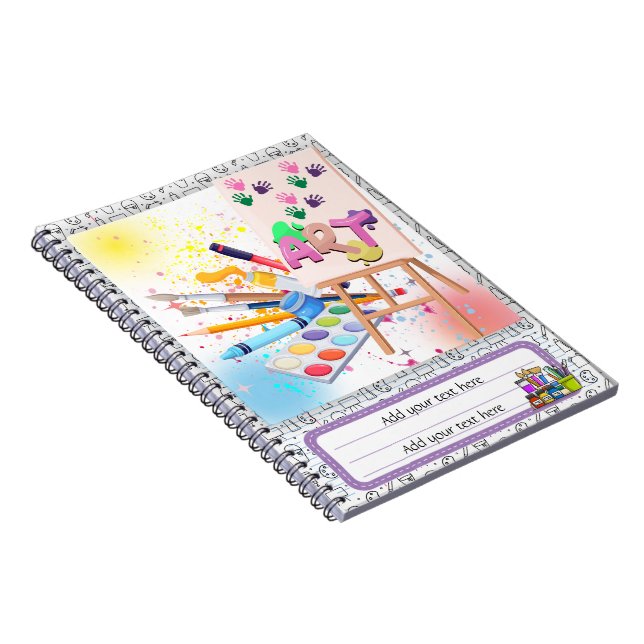 Editable Back to School Art Notebook (Right Side)