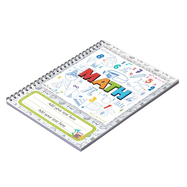 Editable Back to School Math Notebook (Left Side)