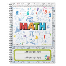 Editable Back to School Math Notebook