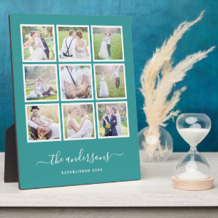 Editable Background Color Photo Collage Script Plaque