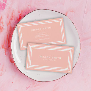 EDITABLE BACKGROUND COLOR with White Borders Business Card