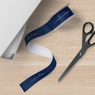 Editable Background Colour Calligraphy Script Satin Ribbon