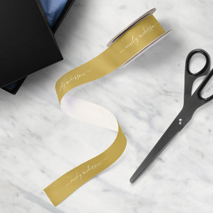 Editable Background Colour Calligraphy Script Satin Ribbon