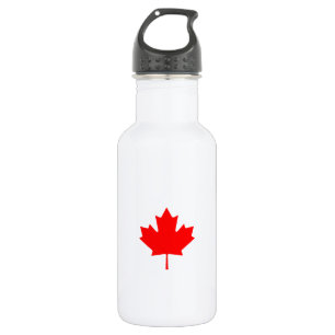 Editable Background Colour, Canada Flag Souvenir 532 Ml Water Bottle