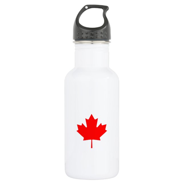 Editable Background Colour, Canada Flag Souvenir 532 Ml Water Bottle (Front)