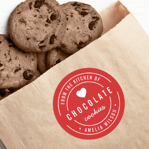 Editable Background Colour From the Kitchen of Classic Round Sticker