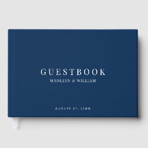 Editable Background Colour Modern Classic Wedding Guest Book