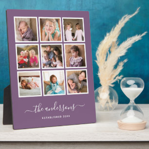 Editable Background Colour Photo Collage Script Plaque