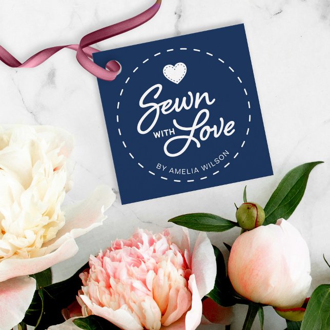 EDITABLE Background Colour Sewn with Love Tag (Creator Uploaded)