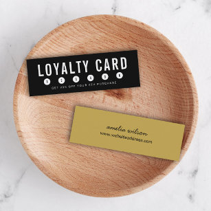 Editable Background Colour Simple Loyalty Card