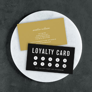 Editable Background Colour Simple Loyalty Card