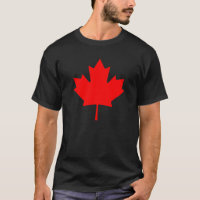 Editable Background Red Canada Maple Leaf Souvenir