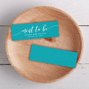 Editable Background Script Mint to Be Wedding