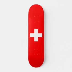 Editable Background, The Flag of Switzerland Skateboard