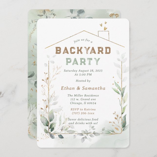 Editable Backyard Party Template (Front/Back)