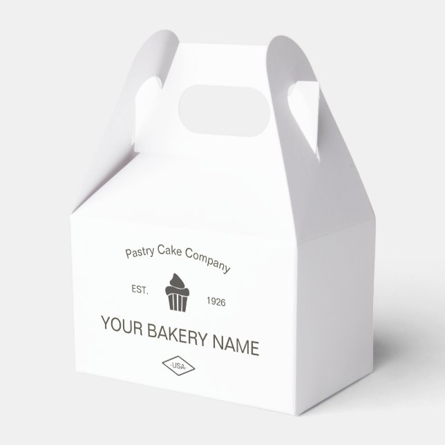 Editable Bakery Business Favour Box (Front Side)
