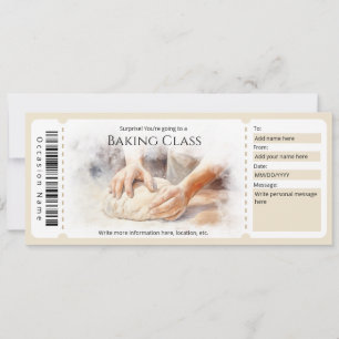 Editable Baking Class Gift Certificate Template