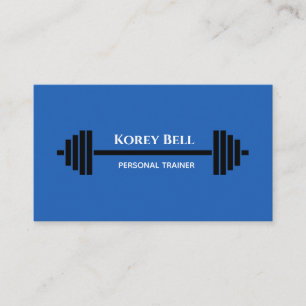 Editable Barbell Personal Trainer Business Card