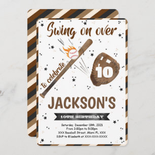 Editable Baseball Invitation