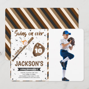 Editable Baseball Photo Invitation