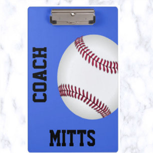 Editable Baseball Softball Coach's Clipboard
