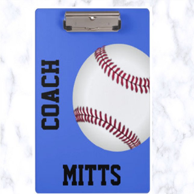 Editable Baseball Softball Coach's Clipboard (What a great gift to give your soccer coach!)