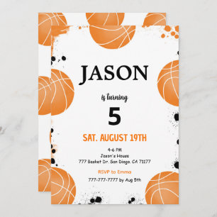 Editable Basketball Invitation