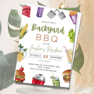 Editable BBQ Invitation, Barbeque Party Invite