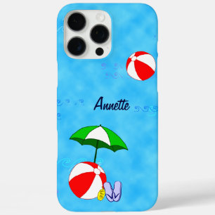Editable Beach Ball Pool Toys Nautical iPhone 16 Pro Max Case